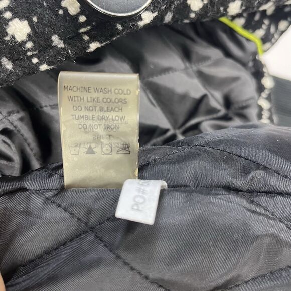 G.E.T. Equipment General Technique Black Wool Jacket Women’s Large Winter Coat - Picture 6 of 10